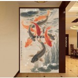 大型壁画玄关壁纸现代 中式过道走廊背景墙壁纸中国风无纺布墙纸